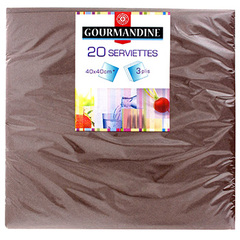 Serviettes Gourmandine chocolat 40x40cm x20