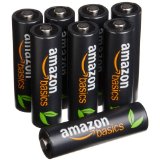 AmazonBasics Lot de 8 piles Ni-MH rechargeables Type AA 500 cycles 2500 mAh/minimum 2400 mAh
