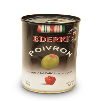 Olives à la farce de poivron Ederki