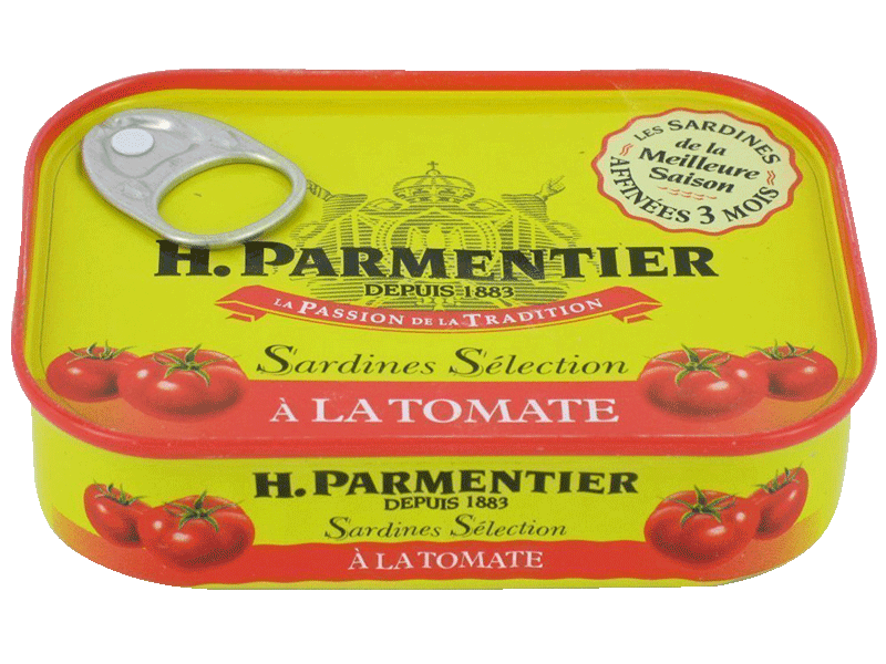 Sardines a la tomate Parmentier boite 1/6 de 135g