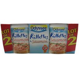 Odyssee, Rillettes de saumon lot de 2, 2 pots de 150 gr