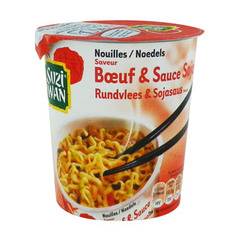 Suzi Wan, Pot nouilles saveur bœuf & sauce soja, le pot de 61 g