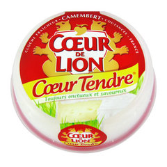 Camembert Coeur Tendre au lait pasteurise COEUR DE LION, 30%MG, 220g