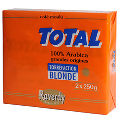 Cafe moulu Total Raverdy Torrefaction blonde 2x250g