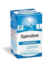 Fer, vitamine B9 et spiruline VITARMONYL, 30 gelules, 108g