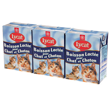 Boisson lactee Lycat Chat et chaton 3x200ml