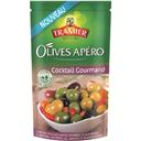 Tramier Olives Apéro - Cocktail Gourmand olive verte/noire/poivron le sachet de 160 g net égoutté