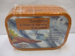 Sardines à l'huile de tournesol et au piment