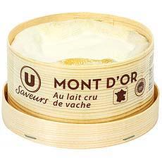 Mini Mont d'Or AOP au lait cru U LES SAVEURS, 24%MG, 480g
