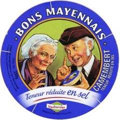 Bons Mayennais, Camembert teneur reduite en sel, la boite de 250g