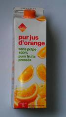 Pur jus d'orange sans pulpe 1l
