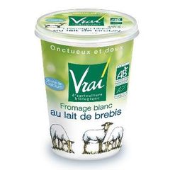 Fromage blanc de brebis au lait pasteurise VRAI, 400g