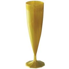 Flûtes à champagne plastique nacrées or