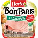 Herta Le Bon Paris - Jambon qualité supérieure à l'étouffée la barquette de 8 tranches - 340 g