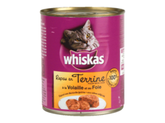Whiskas, Les Terrines pour chat a la volaille et au foie, la boite,850ml