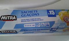 Sachets glacons, 15 x 24 glacons, la boite