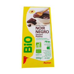 Auchan chocolat noir dessert bio 200g
