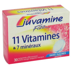 10 Vitamines Juvamine Fizz 4 oligo-elements 30 cp efferv.