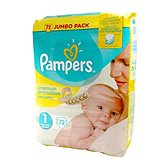 Couches Pampers New Baby T1 Value x72