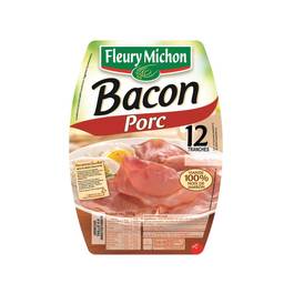 Bacon FLEURY MICHON, 12 tranches, 100g