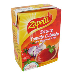 Sce tomate cuisinee aux oignons et a l'ail Zapetti 400g