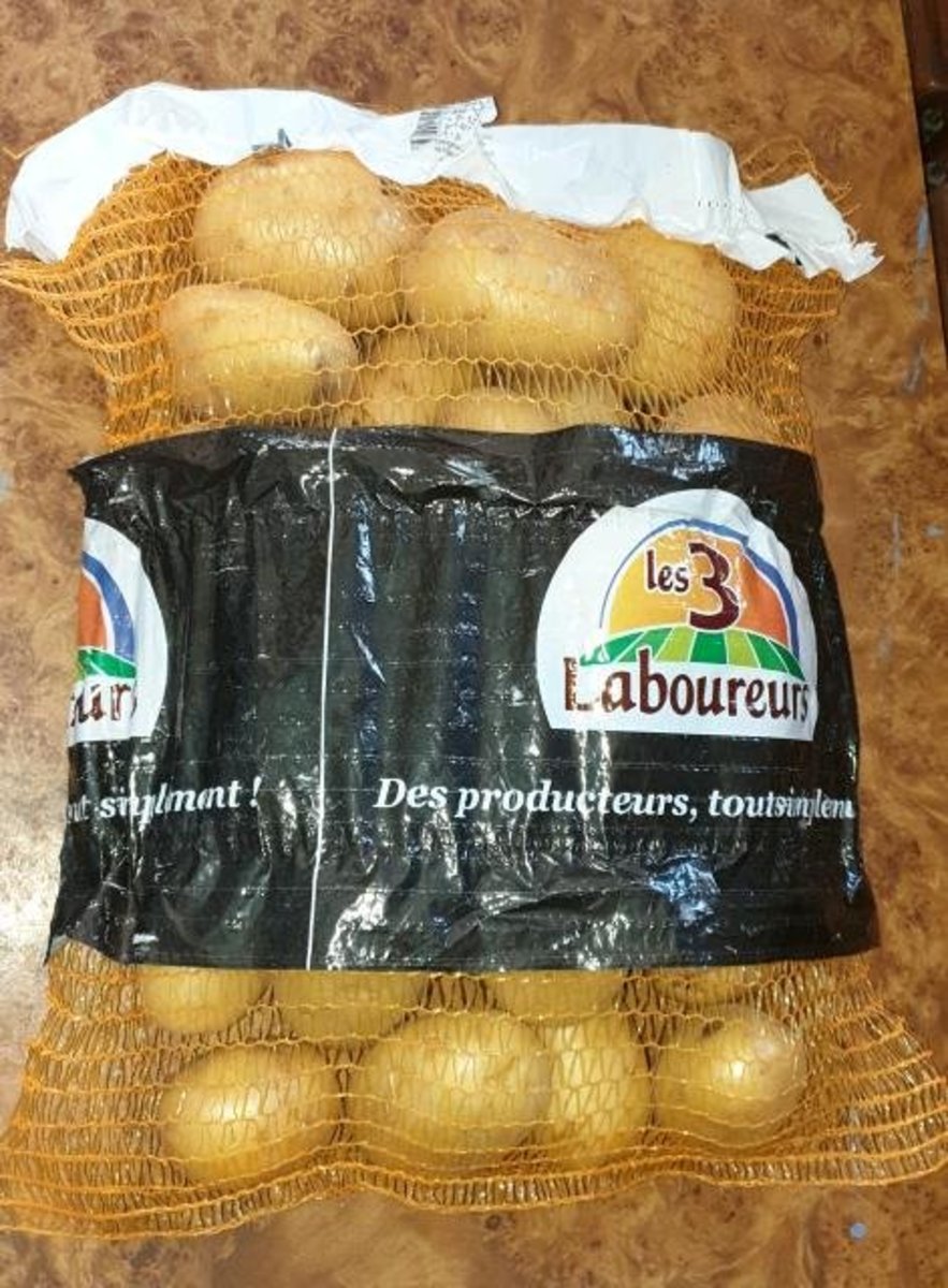 Pommes de terre de consommation blanches lavées