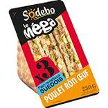Sandwich le méga club suédois poulet oeuf SODEBO, 230g