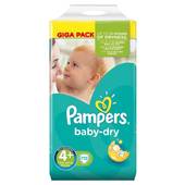 Pampers babydry gigapack couches bébé t4 + maxi plus x112