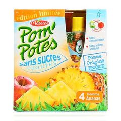 Ed. Limitee Pom'Potes Sans Sucres Ajoutees - Pomme Ananas