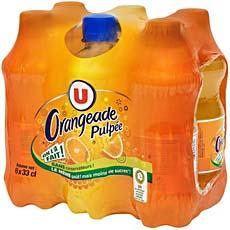 U Soda pulpe a l'orange U, 6x33cl