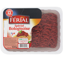 Viande bovine Ferial hachee A la bolognaise 15%mg 500g