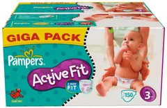 Pampers - 81337210 - Active Fit Couches - Taille 3 - Midi 4 - 9 Kg - Gigapack x 150