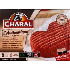 Steack hache L'Authentique CHARAL, 10%MG, 8x125g
