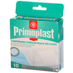 Compresses steriles Primoplast Ultra-douces x10