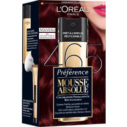 Coloration permanente Mousse Absolue PREFERENCE, rouge noble remarquable n°465