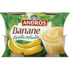 Dessert fruitier banane Recette Veloutee ANDROS, 4x97g