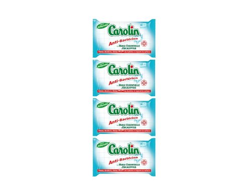 Carolin, Lingettes multi-usages anti-bactériens sans javel, le paquet de 30 lingettes