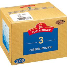 Top budget Collants mousse - 20D -daim T5 Le lot de 3