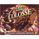 Colosse chocolat, creme glacee chocolat et enrobage chocolat au lait avec amandes hachees grillees, 4 x 100ml,400ml