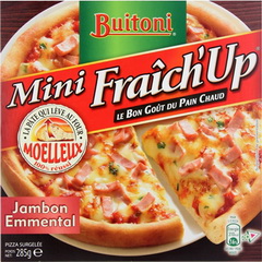 Buitoni, Fraich'Up - Pizza jambon emmental, Mini, la boite de 285g
