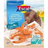 Queues crevettes easy peel ASC crues origine Equateur ESCAL, 350g
