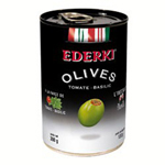 Ederki olives à la farce de tomate basilic boîte 130g