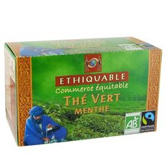 The vert bio a la menthe ETHIQUABLE, 20 sachets, 36g