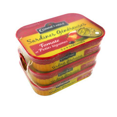Sardines genereuses Connetable Tomate legumes 3x140g