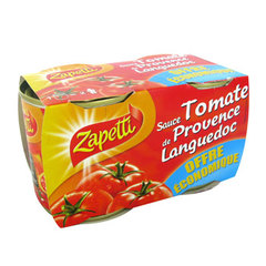 sauce tomate de provence languedoc zapetti 2x190g