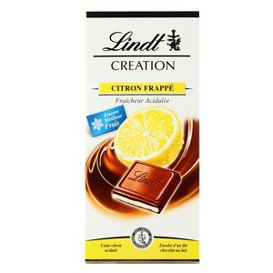 Lindt Création - Chocolat citron frappé la tablette de 150 g