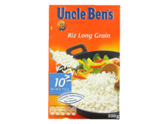 Riz long grain 10 minutes Uncle Ben's vrac etui de 500g
