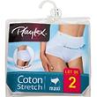 2 Culottes maxi Cotton PLAYTEX, blanc, taille 54