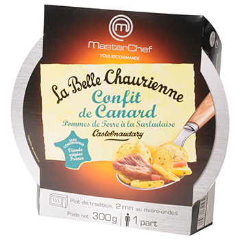 La Belle Chaurienne, Confit de canard, pommes de terre a la Sarladaise, la barquette de 300g