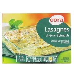 Lasagne chevre epinards